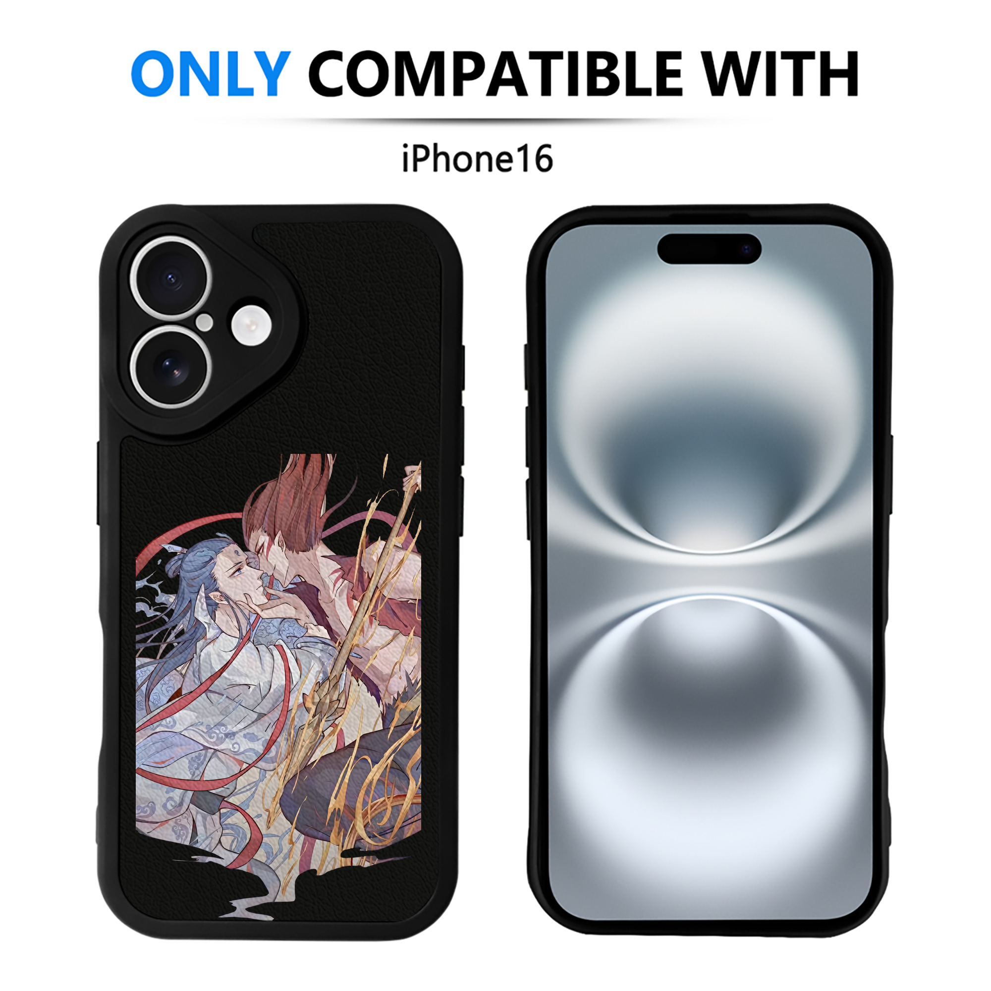 （画像用） Ne Zha 2 ナタ 魔童の大暴れ 【iPhone 16シリーズ対応】シリコンスマホケース（レザー調） 材質：シリコン